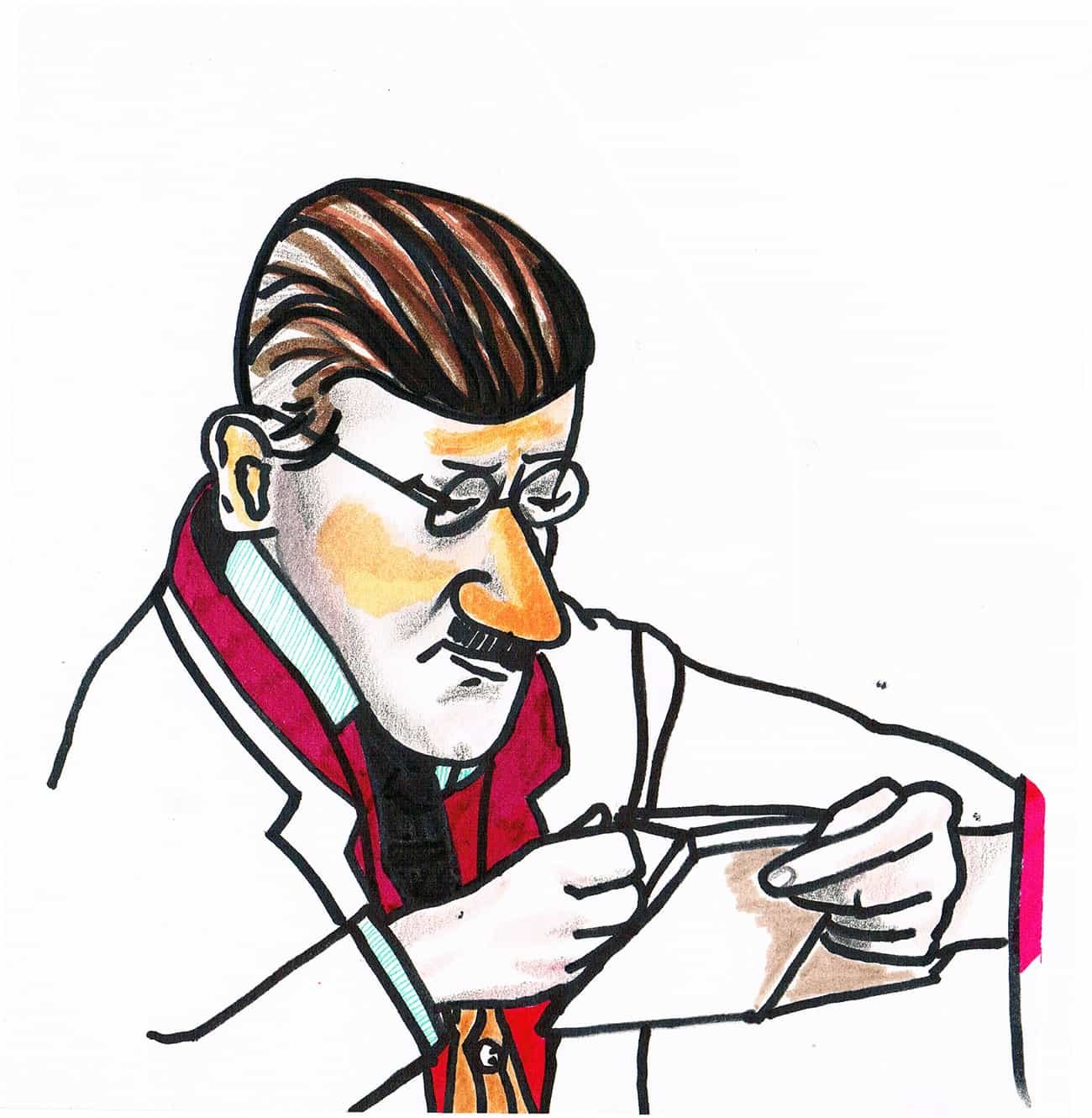 retrato de hombre leyendo hecho a líneas de color - Ilustradora y escritora de literatura infantil juvenil y adultos